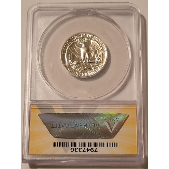 1955 Washington Quarter Proof PF67 ANACS - Picture 2 of 2